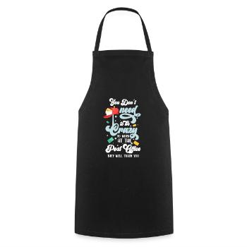Briefträger Briefe Paketbote - Kochschürze - Schwarz - Vorne - AI Model Male 185 dark (185cm)