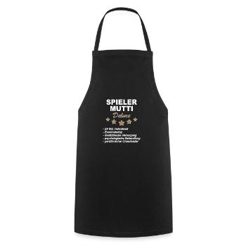 Spieler Mutti Deluxe - Kochschürze - Schwarz - Vorne - AI Model Male 185 dark (185cm)