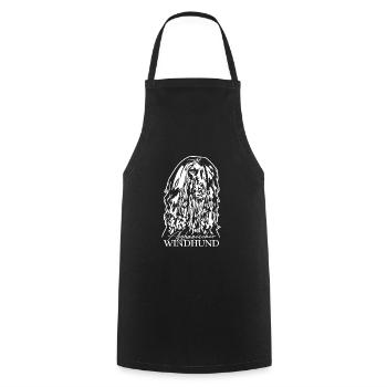 AFGHAN GREYHOUND Portrait Dogs Wilsigns - Cooking Apron - black - Front - AI Model Male 185 dark (185cm)
