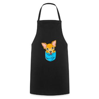 Chihuahua Bag - Cooking Apron - black - Front - AI Model Male 185 dark (185cm)