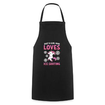 Ice skating Ice skating Ice skating - Cooking Apron - black - Front - AI Model Male 185 dark (185cm)