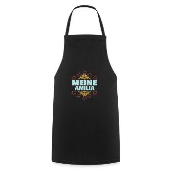 Geschenk für Amilia - Kochschürze - Schwarz - Vorne - AI Model Male 185 dark (185cm)