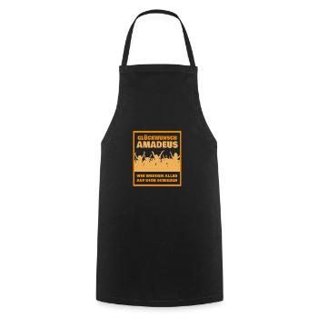 Geschenk für Amadeus - Kochschürze - Schwarz - Vorne - AI Model Male 185 dark (185cm)