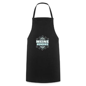 Geschenk für Henrike - Kochschürze - Schwarz - Vorne - AI Model Male 185 dark (185cm)
