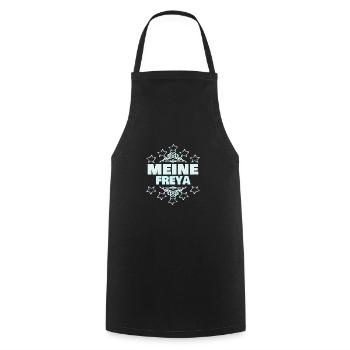 Freya als Mädchen - Kochschürze - Schwarz - Vorne - AI Model Male 185 dark (185cm)