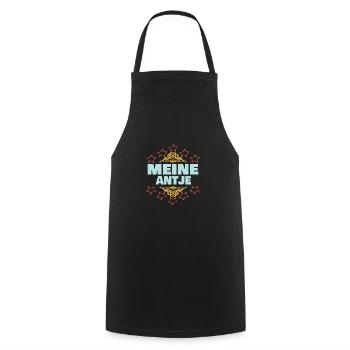 Cadeau pour Antje - Tablier de cuisine - noir - Devant - AI Model Male 185 dark (185cm)