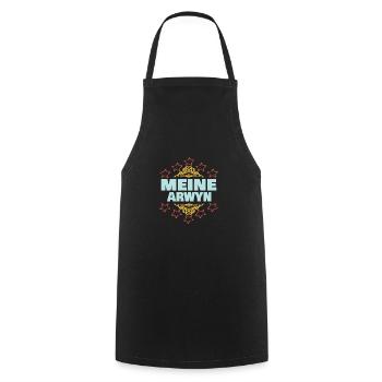 Geschenk für Arwyn - Kochschürze - Schwarz - Vorne - AI Model Male 185 dark (185cm)