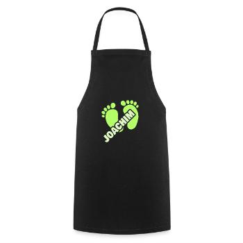 Cadeau pour Joachim - Tablier de cuisine - noir - Devant - AI Model Male 185 dark (185cm)