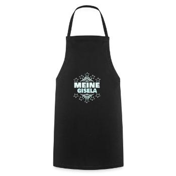 Geschenk für Gisela - Kochschürze - Schwarz - Vorne - AI Model Male 185 dark (185cm)