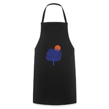 Tree of Life Yoga Retro Yoga Fan Yoga Teacher - Cooking Apron - black - Front - AI Model Male 185 dark (185cm)