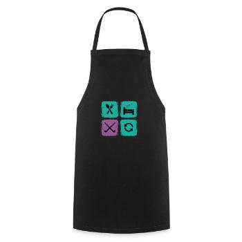 Hockey Field Hockey Perfect Hockey Day - Cooking Apron - black - Front - AI Model Male 185 dark (185cm)