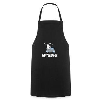 Winterbader eisschwimmen Eisbad Eisbader - Kochschürze - Schwarz - Vorne - AI Model Male 185 dark (185cm)