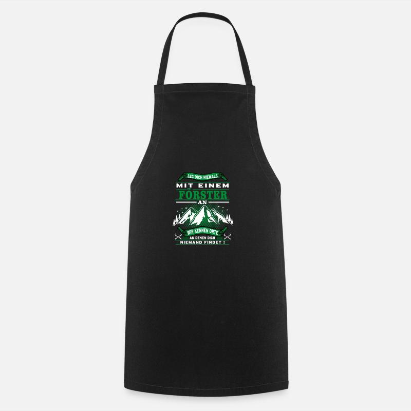 Never mess with a forest ranger - Cooking Apron - black