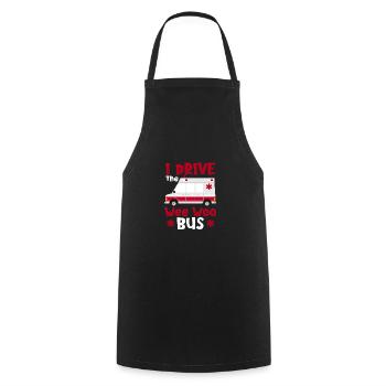 I Drive The Wee Woo Bus Ambulance Driver Paramedic - Cooking Apron - black - Front - AI Model Male 185 dark (185cm)