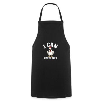 Je peux le faire, éleveur de poulets - Tablier de cuisine - noir - Devant - AI Model Male 185 dark (185cm)