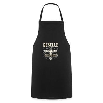 Azubi Erfolg - Geselle 2025 Design - Kochschürze - Schwarz - Vorne - AI Model Male 185 dark (185cm)