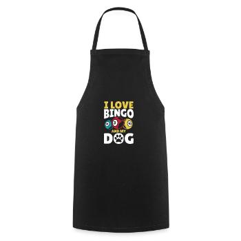 Ich liebe Bingo und meinen Hund - Kochschürze - Schwarz - Vorne - AI Model Male 185 dark (185cm)