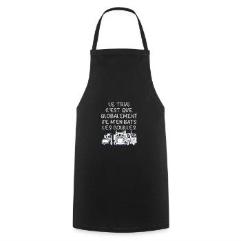 Routier Humour Poids Lourds Camionneur Conducteur - Tablier de cuisine - noir - Devant - AI Model Male 185 dark (185cm)