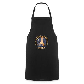 Astronaut with teddy bear - Cooking Apron - black - Front - AI Model Male 185 dark (185cm)