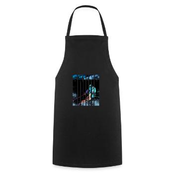 skiing skiers - Cooking Apron - black - Front - AI Model Male 185 dark (185cm)