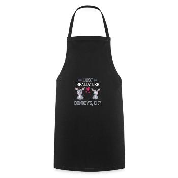 Cadeau drôle d’éleveur d’animaux de ferme - Tablier de cuisine - noir - Devant - AI Model Male 185 dark (185cm)