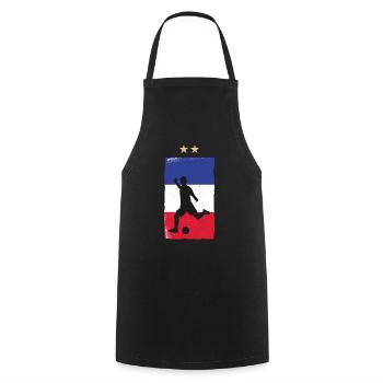 France Football Maillot de foot Drapeau Français - Tablier de cuisine - noir - Devant - AI Model Male 185 dark (185cm)