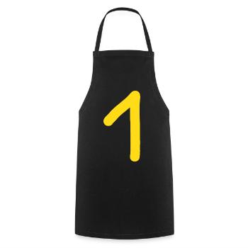 1 Number One Number Birthday - Cooking Apron - black - Front - AI Model Male 185 dark (185cm)