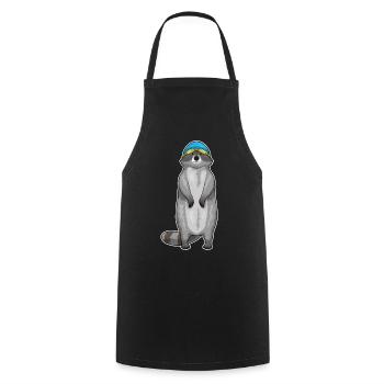 Été pour la baignée de natation des ratons laveurs - Tablier de cuisine - noir - Devant - AI Model Male 185 dark (185cm)