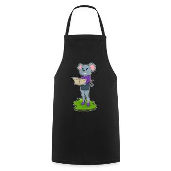 Maus Sekretärin Karton Büro - Kochschürze - Schwarz - Vorne - AI Model Male 185 dark (185cm)