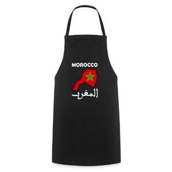 Morocco - Cooking Apron - black - Front - AI Model Male 185 dark (185cm)