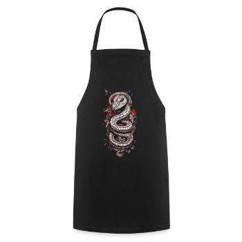 Art du tatouage japonais Serpent Design esthétique - Tablier de cuisine - noir - Devant - AI Model Male 185 dark (185cm)