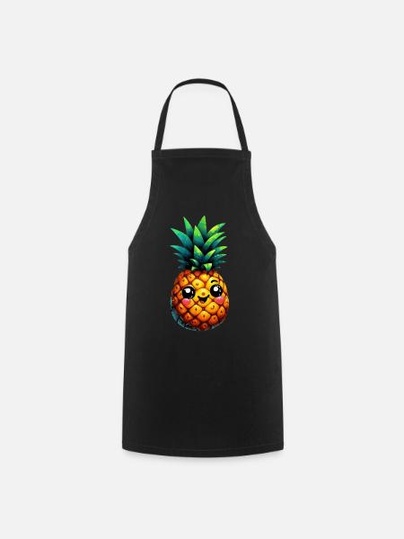 Ananas - Kochschürze - Schwarz