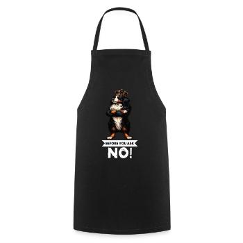 Avant de demander les chiens de montagne bernois - Tablier de cuisine - noir - Devant - AI Model Male 185 dark (185cm)