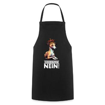 Avant de demander aux Whippets Greyhound Whippets - Tablier de cuisine - noir - Devant - AI Model Male 185 dark (185cm)