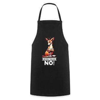 Avant de demander à Podenco Podencos Podencoliebhaber - Tablier de cuisine - noir - Devant - AI Model Male 185 dark (185cm)