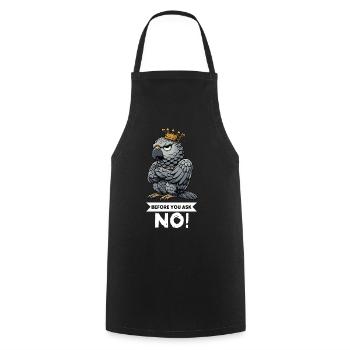 Before You Ask African Grey Parrot Parrot Parrot Holder - Cooking Apron - black - Front - AI Model Male 185 dark (185cm)
