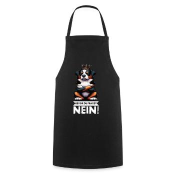 Bevor Du Fragst Nein Appenzeller Sennenhund  - Kochschürze - Schwarz - Vorne - AI Model Male 185 dark (185cm)