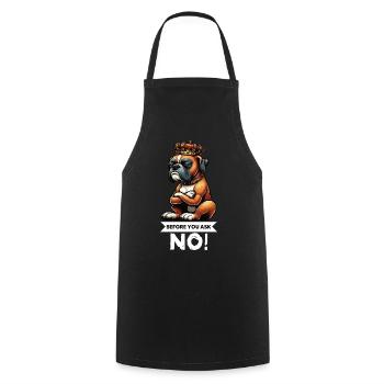 Before You Ask Boxer Boxer Owner Boxer Lovers - Cooking Apron - black - Front - AI Model Male 185 dark (185cm)