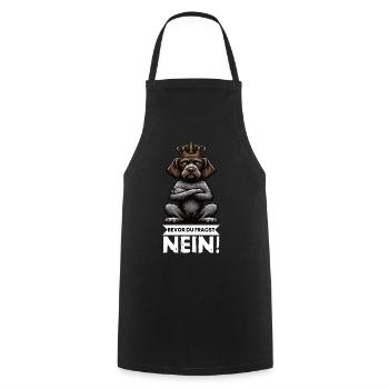 Bevor Du Fragst Nein Deutsch Drahthaar Drahthaare  - Kochschürze - Schwarz - Vorne - AI Model Male 185 dark (185cm)