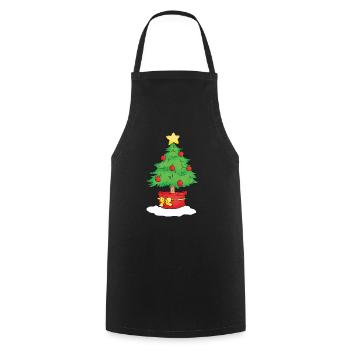 Christmas Tree - Tablier de cuisine - noir - Devant - AI Model Male 185 dark (185cm)