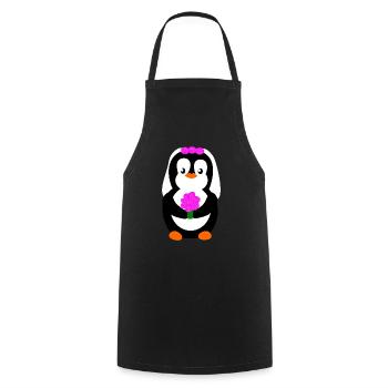 pengiun bride - Tablier de cuisine - noir - Devant - AI Model Male 185 dark (185cm)