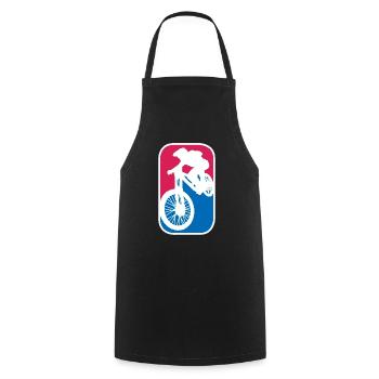 Mountainbike Downhill Fahrrad mtb logo Geschenk - Kochschürze - Schwarz - Vorne - AI Model Male 185 dark (185cm)