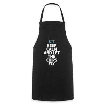 Woodturning Woodturning Wood Lathe Lathe - Cooking Apron - black - Front - AI Model Male 185 dark (185cm)