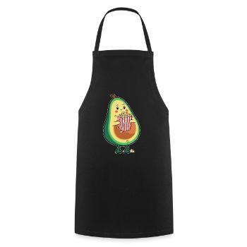 Movie Night Cute Funny Kids Avocado Popcorn - Kochschürze - Schwarz - Vorne - AI Model Male 185 dark (185cm)