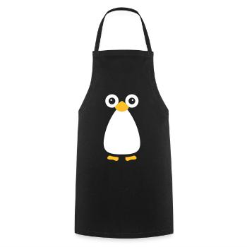 Cute Vector Penguin - Cooking Apron - black - Front - AI Model Male 185 dark (185cm)