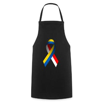 Poland for peace in Ukraine - Cooking Apron - black - Front - AI Model Male 185 dark (185cm)