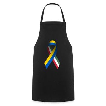 Hungary for peace in Ukraine - Cooking Apron - black - Front - AI Model Male 185 dark (185cm)