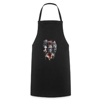 Afrique - Tablier de cuisine - noir - Devant - AI Model Male 185 dark (185cm)