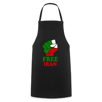 Free iran - Cooking Apron - black - Front - AI Model Male 185 dark (185cm)