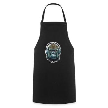 Musique de gorille - Tablier de cuisine - noir - Devant - AI Model Male 185 dark (185cm)